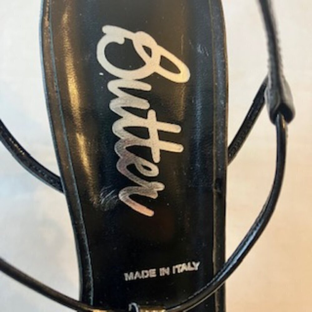 Butter by Lavorazione Artigiana Black heels with ankle strap size 8 1/2 - Picture 4 of 8